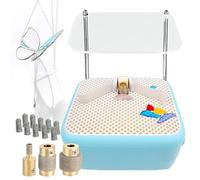 Mini Glass Grinder Kit with Automatic Water Supply, Includes 1in, 3/4in, 1/4in Grinder Bits & 10pcs Finger Cots for Art DIY & Shaping Projects
