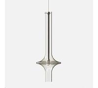 Mini Glass Pendant Lights for Kitchen Island Bar Modern Single Hanging Lamp Smoke Gray Long Tube Industrial Pendant Lamp Linear Chandelier for Foyer Staircase Dining Room Bedroom Bedside Vigorous