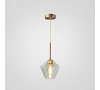 Mini Glass Pendant Lights for Kitchen Island - Farmhouse Hanging Light Fixture with Gold Metal Shade - Stylish Ceiling Lighting for Dining Room and Sink Area