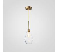 Mini Glass Pendant Lights for Kitchen Island, Gold Metal Hanging Fixture, Farmhouse Style Ceiling Light for Dining Room & Sink, Modern Glass Shade Design