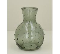 Mini Glass Vase - Green Dimple Bud vase by Gisela Graham