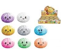 Mini Glitter Bao Bun Squeeze Toy, 5.5cm, Assorted Colours, Dumpling Case, Squishy Stress Ball one sent at Random