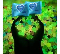 Mini Glow in The Dark Animal Resin Models, Mini Resin Animals, Mystery Bag, Luminous Farm Ocean Figures, 50/100 PCS Luminous Figurines Bulk Set, for Birthday Party Gift, DIY Crafts, Ornaments (50 pcs)