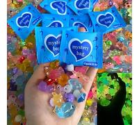 Mini Glow in The Dark Animal Resin Models, Mystery Bag Mini Resin Animals, Glow in the Dark Party Supplies, Durable Waterproof Material, Random Design for DIY projects, miniature landscapes (#100PCS)