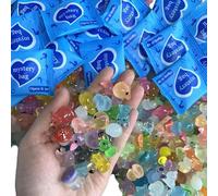 Mini Glow in The Dark Animal Resin Models, Totaladdly/Protectivemethod Mini Mystery Resin Animals Blind Bag, Animal Miniatures for Birthday Party Gift, DIY Crafts, Ornaments (50PCS)
