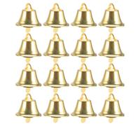 Mini Gold Bells 100pcs Metal DIY Craft Bells Top Hole | Tree Hanging Bells, Pendant Making Charms, Retro Style Bells for Crafts and Wedding Decor Random Style