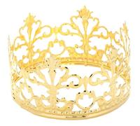 Mini Gold Crown Cake Topper Mini Crown Cake Decorations Princess Cake Topper Princess and Prince Crystal Headpiece Elegant Delicate Crown Hair Ornaments Party Cake Decoration for Birthday Shower Gold