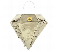 Mini Gold Foil Diamond Pinata Favor Decoration - Shimmering & Unique Design- Perfect for Parties, Events, & Creative Gifts - 1 Pc