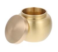 Mini Golden Ashes round Casket Urn Cinerary Copper for Human