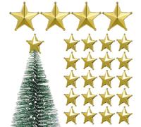 Mini Golden Star Tree Topper, 50pcs Christmas Tree Toppers Decorations for Festive Home Decor Easy to Install for Mini Christmas Decorations Holiday Celebrations