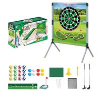 Mini Golf Adventure Mini Golf Playset Indoor Outdoor PP Flannel Material 98 x 74 x 50 cm Includes Club Ball Mats, Flag Stake Bag | For