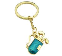 Mini Golf Bag Keychain - Mini Cute Golf Keychain | Zinc Alloy Club Keychains 2D Backpack Decorations, Birthday Christmas for Father Grandfather