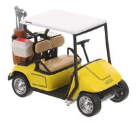 Mini Golf Cart Statue, Golf Carts Toy Model Diecast Ornament Pullback Vehicles Toy Cake Toppers Golfing Sculpture Ornament for Office Desk Decor