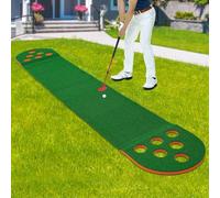 Mini Golf Course Orange Putter Golf Pong Golf Putting Mat Golf Stuff Golf Pong Putting Game Set Portable Golf Putting Green Mat Miniature Golf for Two Player Both Indoor and Outdoor Play