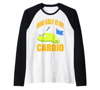 Mini Golf is My Cardio Humor Family Golfers Raglan Baseball Tee