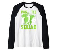 Mini Golf Par-Tee Squad Humor Family Golfers Raglan Baseball Tee