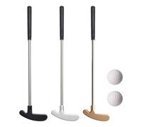 Mini Golf Putter - Zinc Alloy Head Stainless Steel Shaft, Portable Grip Club Two Way Practice Stick, Indoor Training Equipment For Bedroom Living Study School | Compact Game Accessory