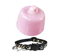 Mini GPS Dog Tracker Cat Tracker, Mini Tracker for Pet iOS & Android, Smart Pet Tracker Location Tracking Collar, Works Worldwide with Any Collar, No Other Fees (Pink, B)