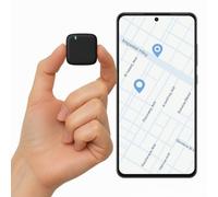 Mini GPS Tracker 4G iOS & Android Compatible- Real-Time Tracking Device, SIM Card Included, No Subscription Free App, GPS Locator for Cars, Kids, Pets, and Valuables- Black