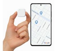 Mini GPS Tracker 4G iOS & Android Compatible- Real-Time Tracking Device, SIM Card Included, No Subscription Free App, GPS Locator for Cars, Kids, Pets, and Valuables- White