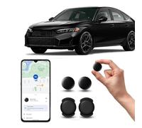 Mini GPS Tracker for Vehicles - Android Hidden Magnetic Car Tracker No Monthly Fee, Real-Time GPS Tracking devices for Kids, Car, Pets, Works with goo- gle Find My Device, No SIM (2 pc black)