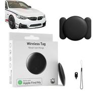 Mini Gps Tracker for Vehicles,Car Tracker Device Hidden,Mini Rastreador Gps Inteligente Con Triple Localización, Running in Apple Find My App (iOS Only) No Subscription(1pcs Black)