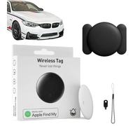 Mini Gps Tracker for Vehicles,Car Tracker Device Hidden,Mini Rastreador Gps Inteligente Con Triple Localización, Running in Apple Find My App (iOS Only) No Subscription(2pcs Black)