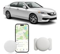 Mini GPS Tracker for Vehicles Hidden Magnetic Car Tracker No Monthly Fee No SIM Required, Real-Time GPS Tracking devices for Kids, Pets, Works with Apple Find My(Only iOS) Vehicle Locator (1 pc white)