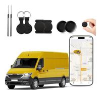 Mini GPS Tracker for Vehicles (OnlyAndroid) Strong Magnetic,No Monthly Fee No Subscription, Waterproof, 365-Day Battery, Mini & Hidden Vehicle Tracker (Black 2 Set)