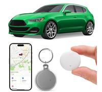 Mini GPS Tracker for Vehicles Work with Find My (iOS Only), Real-Time Global Coverage Locator, Hidden Tracking for Person/Pets, Long Standby, No Monthly Fee/No Subscription(Pearl White)