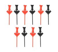 Mini Grabber Test Probe Hook 10pcs Spring Loaded IC Hook Test Clips for SMD IC Testing and Electronics Repair Black Red 5.8cm