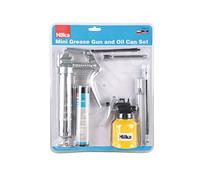 Mini Grease Gun and Oil Can Set, Silver