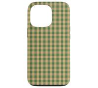 Mini Green & Tan Autumn Gingham Check Case for iPhone 13 Pro