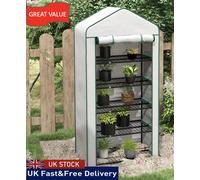 Outsunny Widened Mini Greenhouse 5 Tier Green House, 193H X 90W X 49Dcm, White