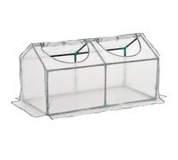 Mini Greenhouse PE Plastic White 120x60x60cm Portable Compact Veg GrowForBalcony