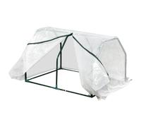 Outsunny Mini Greenhouse Grow House Pvc Cover Steel Frame White 99 X 71 X 60Cm