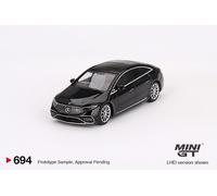 Mini GT #694 1/64 Mercedes-Benz EQS 580 4MATIC Black LHD model Car