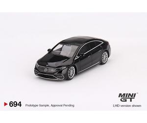 Mini GT #694 1/64 Mercedes-Benz EQS 580 4MATIC Black LHD model Car