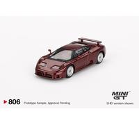 MiniGT Bugatti EB110 GT Dark Red Metallic 1:64 Diecast Model 806-L