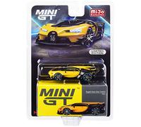MINI GT Bugatti Vision Gran Turismo Yellow and Carbon 1/64 Diecast Model Car by True Scale Miniatures MGT00317