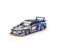 MINI GT LB-Super Silhouette S15 Silvia #555 Team Liberty Walk 2025 Formula Drift - Chrome Blue 1/64 Diecast Model Car MGT01157