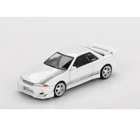 MINI GT Skyline GT-R (R32) RHD (Right Hand Drive) Veilside Combat C-I White with Gray Stripes Limited Edition 1/64 Diecast Model Car MGT01066