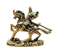 Mini Guan Gong Statue Brass Craft Ornament for Desk Bookshelf Garden | Brass material,retro Type,desktop ornament,suitable for bookshelves,desks,windows,porches,for Chinese culture