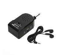 Mini Guitar Amplifier, 2W Portable Practice Amp for Electric Guitar Bass with Headphone Jack for Silent Practice Battery DC Powered Beginners