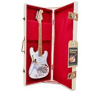Mini Guitar Freddie Mercury QUEEN Bohemian Rhapsody Tribute Model + Hard Case Box Miniature 1:4 Scale Miniature Guitar with Case Collectable Gadget Rock Memorabilia
