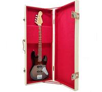Mini Guitar JACO PASTORIUS Jazz Bass Replica Bass Tribute Model + Hard Case Box Miniature 1:4 Scale Miniature Guitar with Storage Case Music Gadget Rock Memorabilia