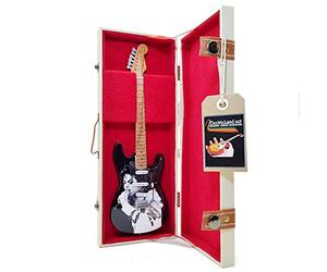 mini guitar Michael Jackson MJ king of pop replica stratocaster tribute model + hard case box miniature 1:4 scale miniature guitar with storage bag music gadget rock memorabilia