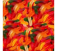 Mini Gummy Worms Candy Assorted Fruit Flavours 0.5kg Pack