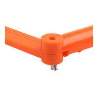 Mini Gutter Rake Tool with Adjustable Pivoting Head for Safe Ground-Based Roof and Gutter Cleaning - Plastic, 394 x 75 mm, Orange, Includes 3-P(A)