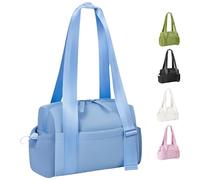 Mini Gym Bag for Women and Girls, Small Waterproof Travel Duffle Bag with Wet Compartment, Cute Workout Sport Tote, Blue, New Trends in Stylish Gym Bags for Women